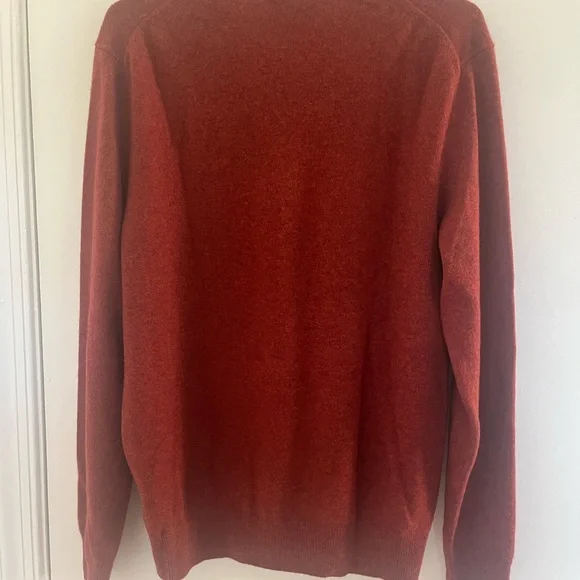 Black Brown 1826 Men's 100% 2-Ply Cashmere V-Neck Sweater Mens M Fall Winter - Picture 3 of 4